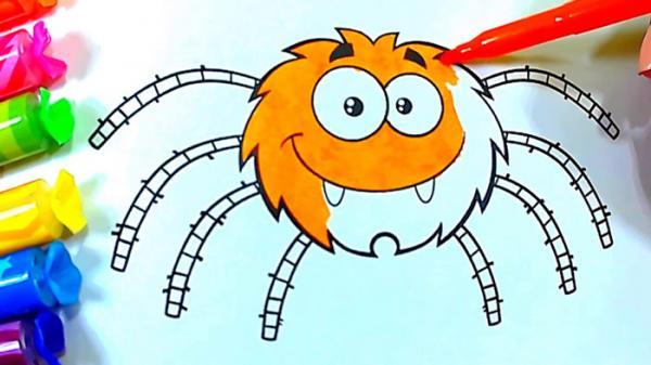 نقاشی عنکبوت برای بچه ها؛ 25 طرح جذاب برای رنگ آمیزی